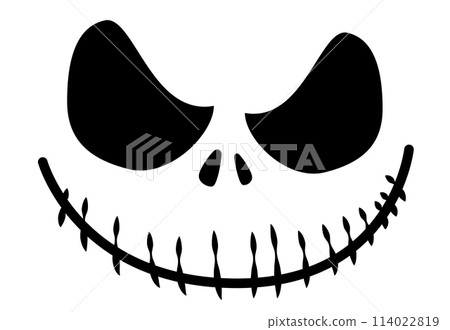 frightened face, Halloween illustrator 114022819
