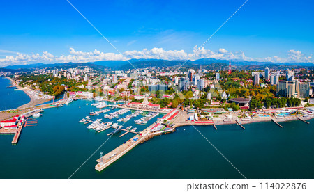 Sochi aerial panoramic view, Russia Sochi aerial panoramic view, Russia 114022876