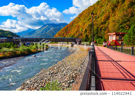 Rosa Khutor embankment in Sochi 114022941