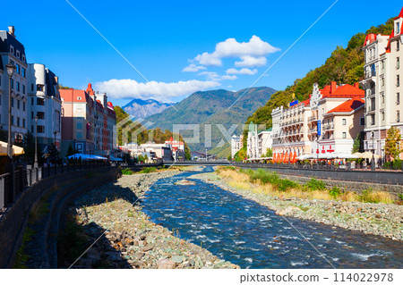 Rosa Khutor embankment in Sochi 114022978