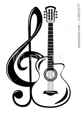 Music note on a white background 114023377