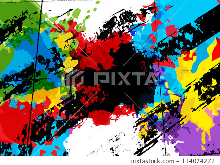 Abstract vector splatter paint color background design. illustration vector design. Abstract vector splatter paint color background design. illustration vector design. 114024272