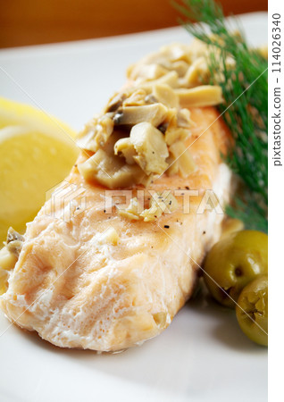 Salmon  with potato 114026340