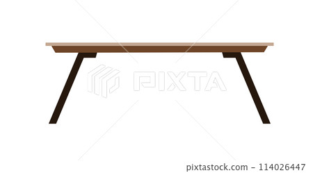 Table is Scandinavian style. Wooden table. Vector illustration flat style Table is Scandinavian style. Wooden table. Vector illustration flat style 114026447