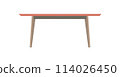Table is Scandinavian style. Wooden table. Vector illustration flat style 114026450