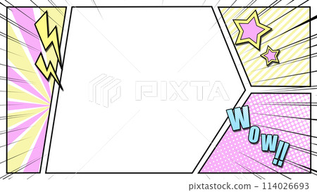Manga frame - one frame with transparent background Manga frame - one frame with transparent background 114026693
