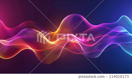 Abstract wave banner background material 114028173