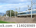 Thunderbird 003 bound for Tsuruga detouring on the Biwako Line due to strong winds on the Kosei Line 114028989