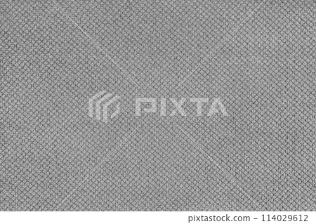 Plain gray velor upholstery fabric, jacquard with fine diamond texture background. 114029612