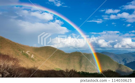 A rainbow on the mountain A rainbow on the mountain 114030625