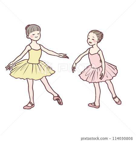 芭蕾舞課上穿著芭蕾舞短裙的女孩 芭蕾舞課上穿著芭蕾舞短裙的女孩 114030808