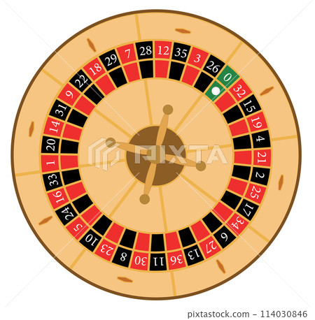 Europeaan roulette illustrator numbers 114030846
