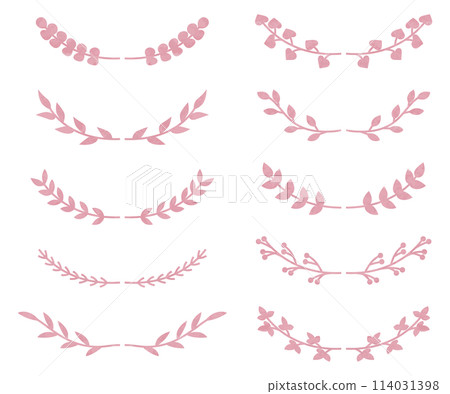 水彩風格植物裝飾框套裝、文字裝飾材質、裝飾 114031398
