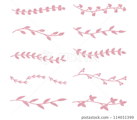 水彩風格植物裝飾框套裝、文字裝飾材質、裝飾 114031399