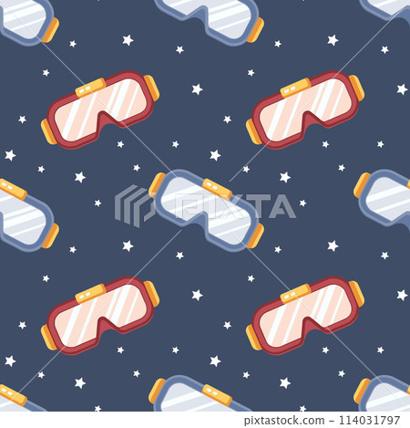 Seamless pattern from virtual reality glasses. Background of futuristic glasses. Print, vector Seamless pattern from virtual reality glasses. Background of futuristic glasses. Print, vector 114031797