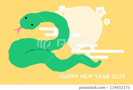 Lunar new year 2025 funny greetings card Lunar new year 2025 funny greetings card 114032173