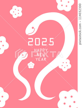 Year of the snake card illustration Year of the snake card illustration 114032300