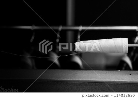 thread on sewing machine thread on sewing machine 114032650