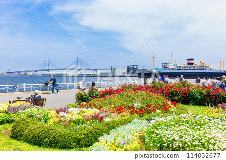 春天的橫濱灣地區山下公園 114032677