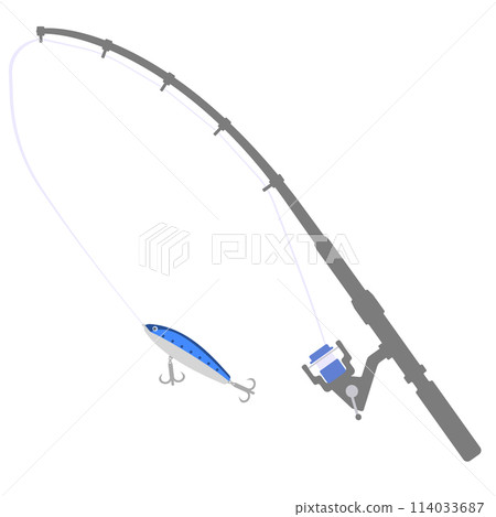 釣魚竿和魚餌的插圖 114033687