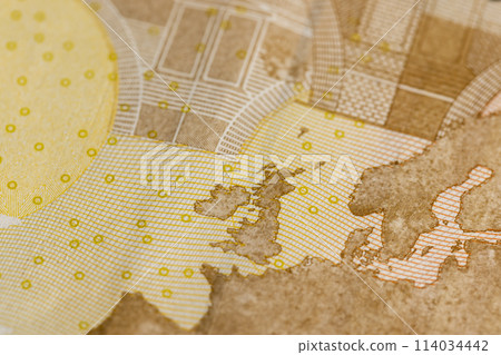 large amount of European Union euro cash in paper bills large amount of European Union euro cash in paper bills 114034442