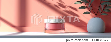 a product mockup for a cosmetic serum cream 114034677
