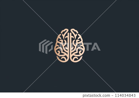 sophisticated logo. Depict a brain in synapses with clean lines 114034843