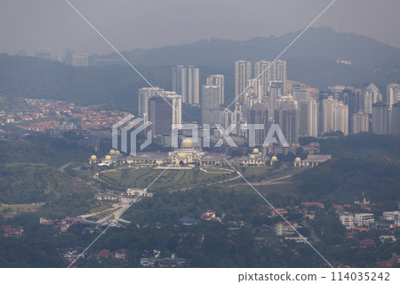 Aerial view of the National Palace in Kuala Lumpur 114035242