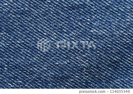 Blue jean texture. Blank denim textile background. Soft fabric. Flat cotton 114035349