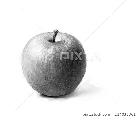 Pencil drawing style apple Pencil drawing style apple 114035361