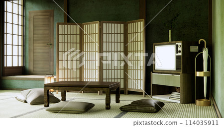 The japan low table in living room Japanese style with decoration muji minimal. The japan low table in living room Japanese style with decoration muji minimal. 114035911
