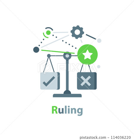 Ruling,Regulation,flat design icon vector illustration 114036220