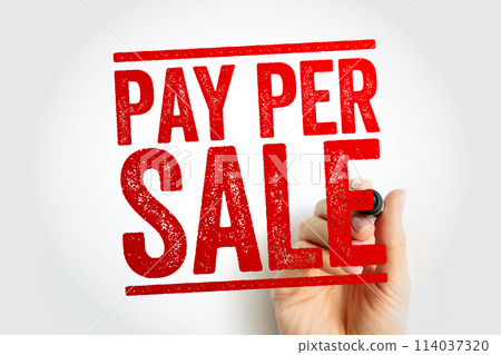 PPS Pay Per Sale - online advertisement pricing system where the website owner is paid on the basis of the number of sales that are directly generated by an advertisement, acronym stamp concept 114037320