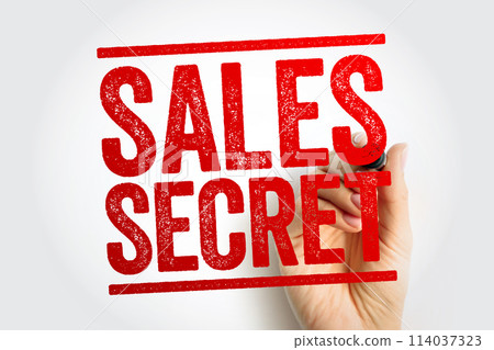 Sales Secret tag stamp, business concept background 114037323