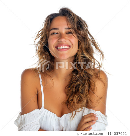 Girl With Long Hair and Tank Top Girl With Long Hair and Tank Top 114037631