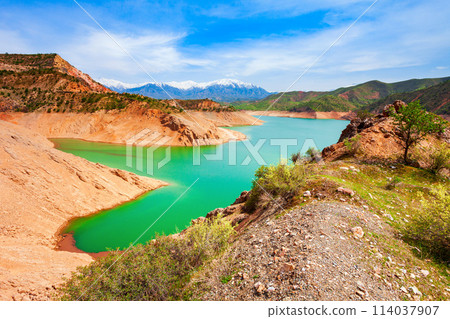 Hisorak water reservoir near Shahrisabz, Uzbekistan 114037907