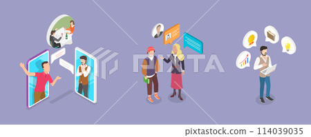 3D Isometric Flat Vector Illustration of Personal Coaching, Upskilling, Mentoring 3D Isometric Flat Vector Illustration of Personal Coaching, Upskilling, Mentoring 114039035