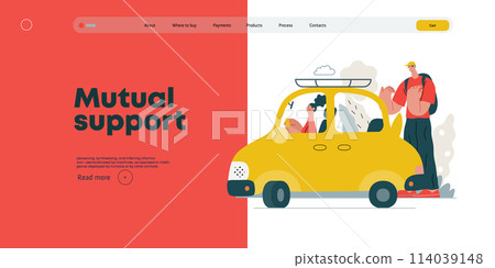 Mutual Support: Assistance in parking the car -modern flat vector concept illustration of man assisting woman with parallel parking A metaphor of voluntary collaborative exchanges of resource, service Mutual Support: Assistance in parking the car -modern flat vector concept illustration of man assisting woman with parallel parking A metaphor of voluntary collaborative exchanges of resource, service 114039148