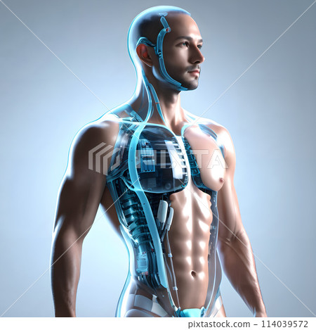 Synthesis of Man and Machine, The Serene Duality of a Human Cyborg Synthesis of Man and Machine, The Serene Duality of a Human Cyborg 114039572