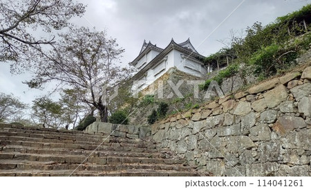 津山城，日本百座名城之一，從跑砲塔附近看到的備中櫓 114041261