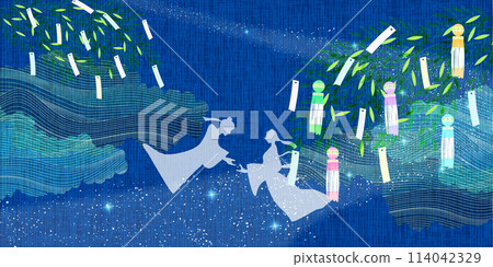 Tanabata Milky Way Summer Background 114042329