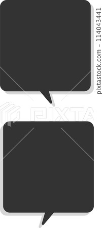 帶有透明陰影的單色語音氣泡集 114043441