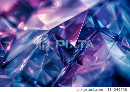 A blue and purple image of a diamond with a lot of detail A blue and purple image of a diamond with a lot of detail 114044566