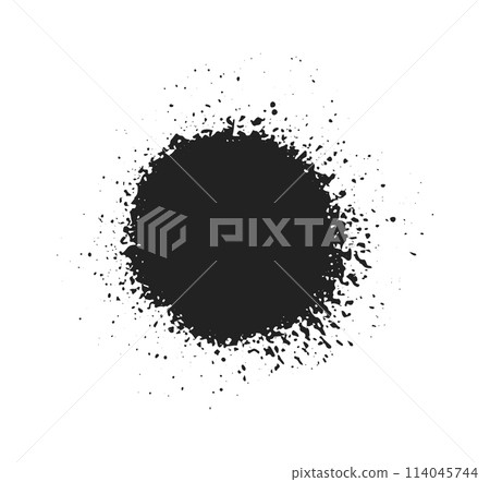 Spray paint. Splatter texture. Vector drip stain grunge element. Vector graffiti messi. Ink brush 114045744