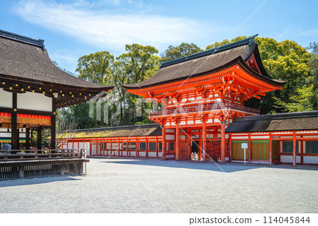 Shimogamo Shrine, aka Kamo mioya jinja, located in Shimogamo district of Kyoto, Kansai, Japan 114045844