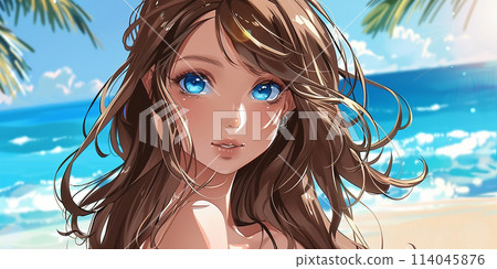 海邊的年輕女子 114045876
