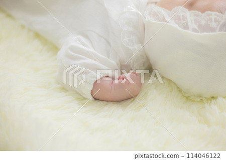 Lying down baby Lying down baby 114046122