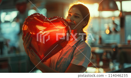 Portrait of a medic. medical insurance for the heart, Organ donation, World Blood Donor Day 114046235