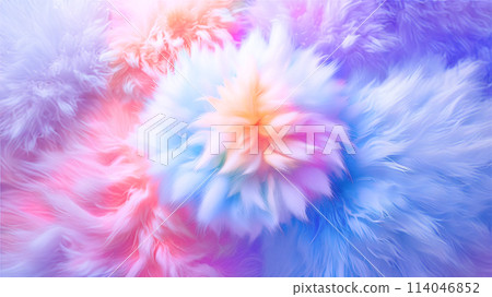 Colorful, vibrant, soft and fluffy fur background material Colorful, vibrant, soft and fluffy fur background material 114046852