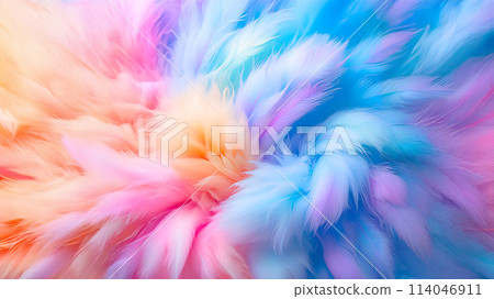 Colorful and soft fluffy fur background material 114046911